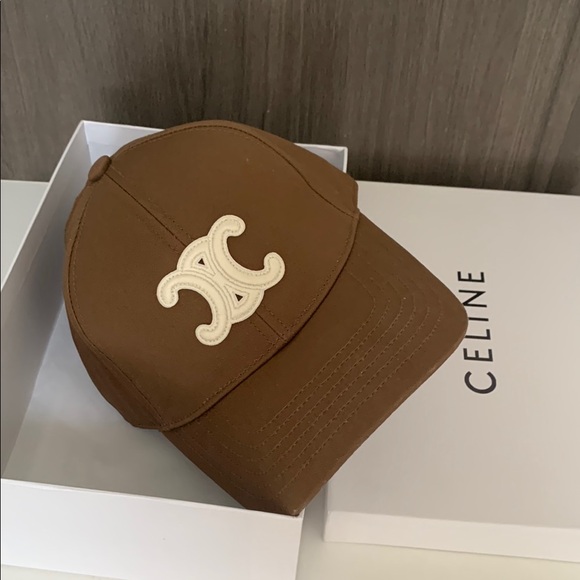 Celine Brown Cap with Logo - Picture 1 of 4
